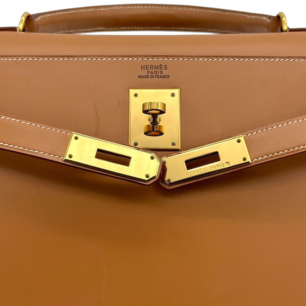 Luxury Promise Japan HERMES KELLY 32 SELLIER NATURAL VEAU CHAMONIX HAND SHOULDER BAG 1996 CIRCLE Z GOLD HARDWARE 90324627