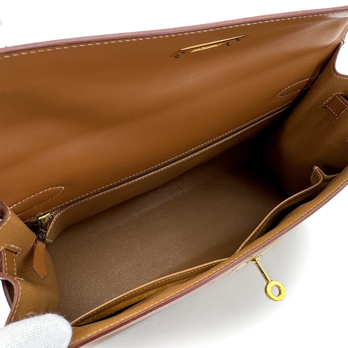 Luxury Promise Japan HERMES KELLY 32 SELLIER NATURAL VEAU CHAMONIX HAND SHOULDER BAG 1996 CIRCLE Z GOLD HARDWARE 90324627