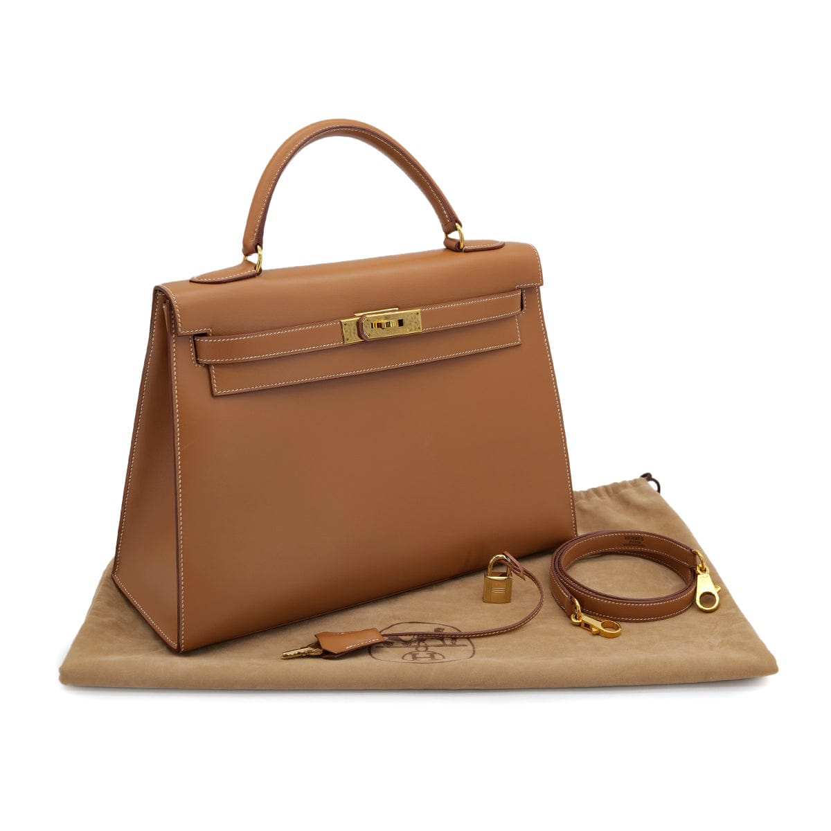 Luxury Promise Japan HERMES KELLY 32 SELLIER NATURAL VEAU CHAMONIX HAND SHOULDER BAG 1996 CIRCLE Z GOLD HARDWARE 90324627