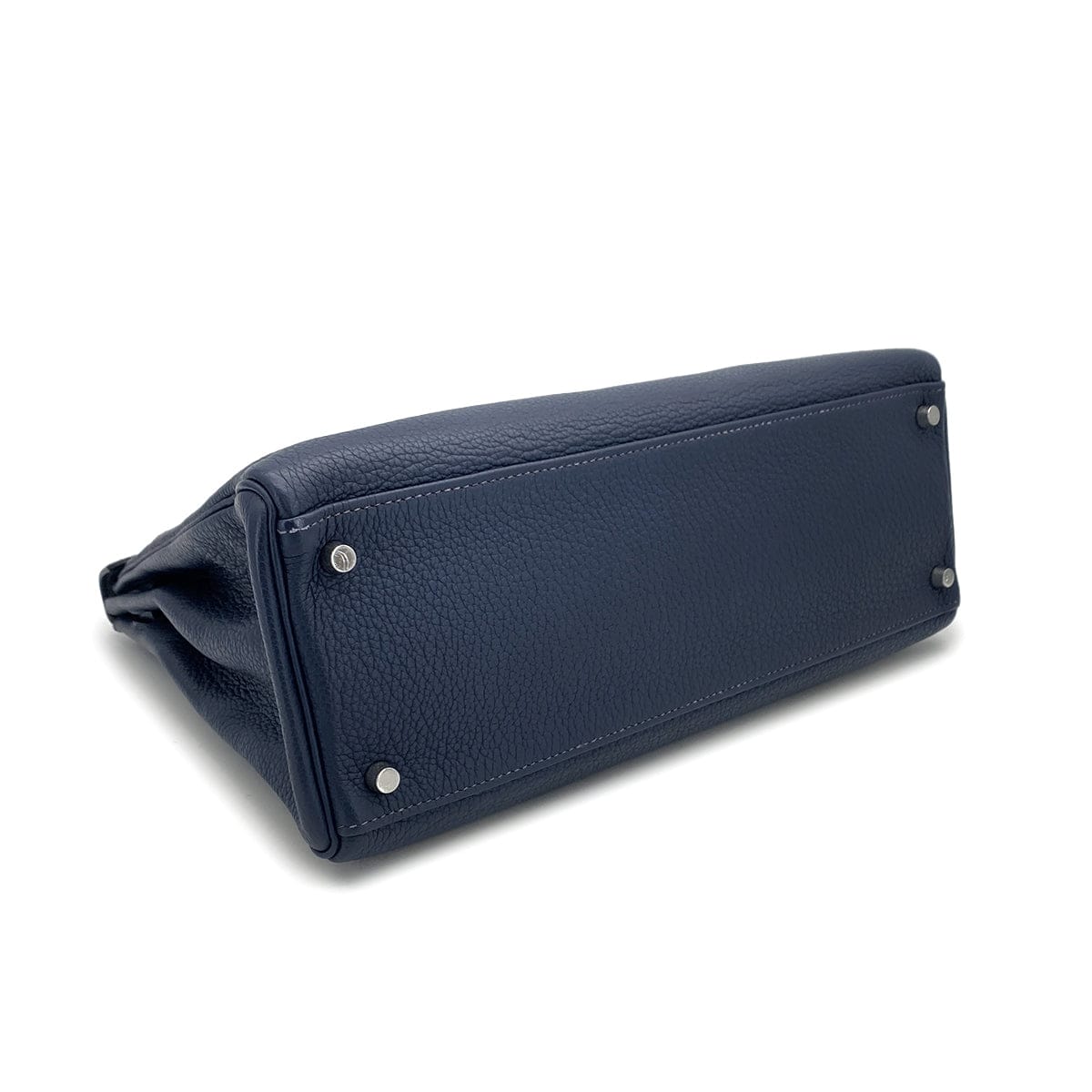 Luxury Promise Japan HERMES KELLY 35 RETOURNE BLUE ABYSSE TOGO HAND SHOULDER BAG 2009 SQUARE M PALLADIUM HARDWARE 90327258