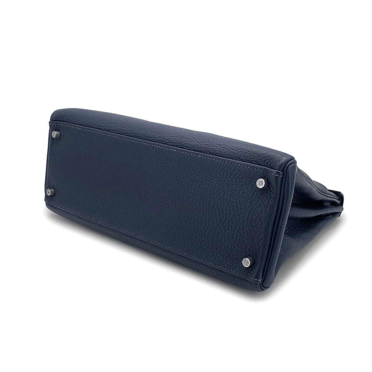 Luxury Promise Japan HERMES KELLY 35 RETOURNE BLUE ABYSSE TOGO HAND SHOULDER BAG 2009 SQUARE M PALLADIUM HARDWARE 90327258