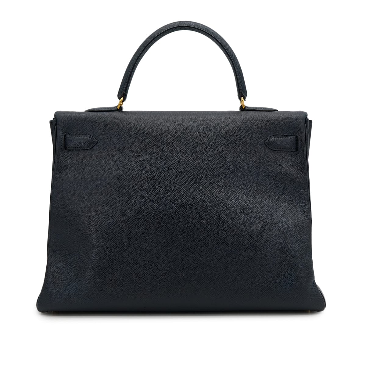 Luxury Promise Japan HERMES KELLY 35 RETOURNE BLUE INDIGO COUCHEVEL HAND SHOULDER BAG 1995 CIRCLE Y GOLD HARDWARE 90317295