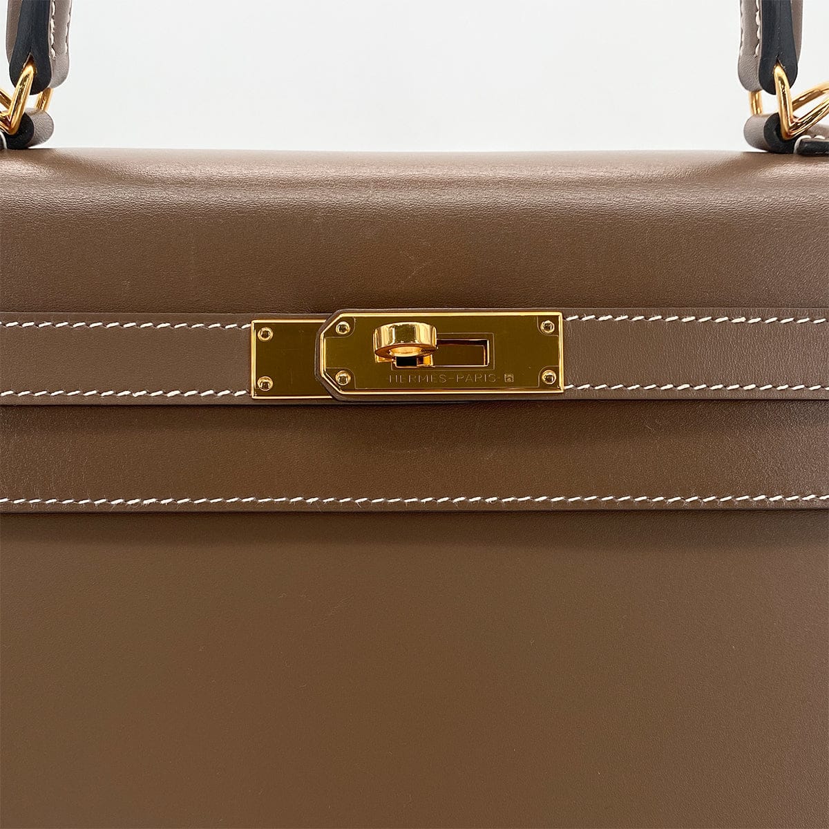 Luxury Promise Japan HERMES KELLY 35 SELLIER ETOUPE VEAU TADELAKT HAND SHOULDER BAG A GHW 90301655