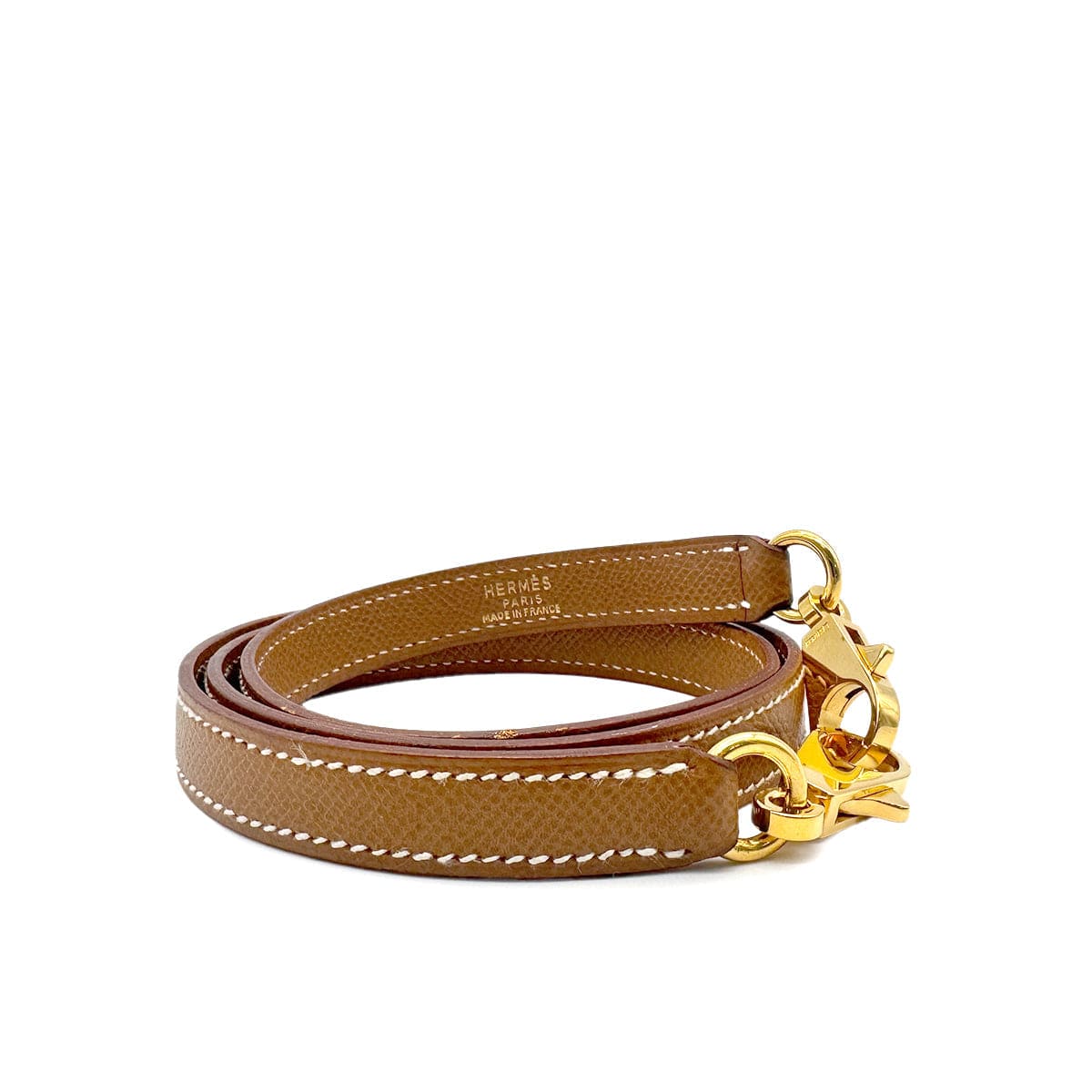 Luxury Promise Japan HERMES KELLY BOLIDE GOLD COURCHEVEL SHOULDER STRAP GHW 90221693