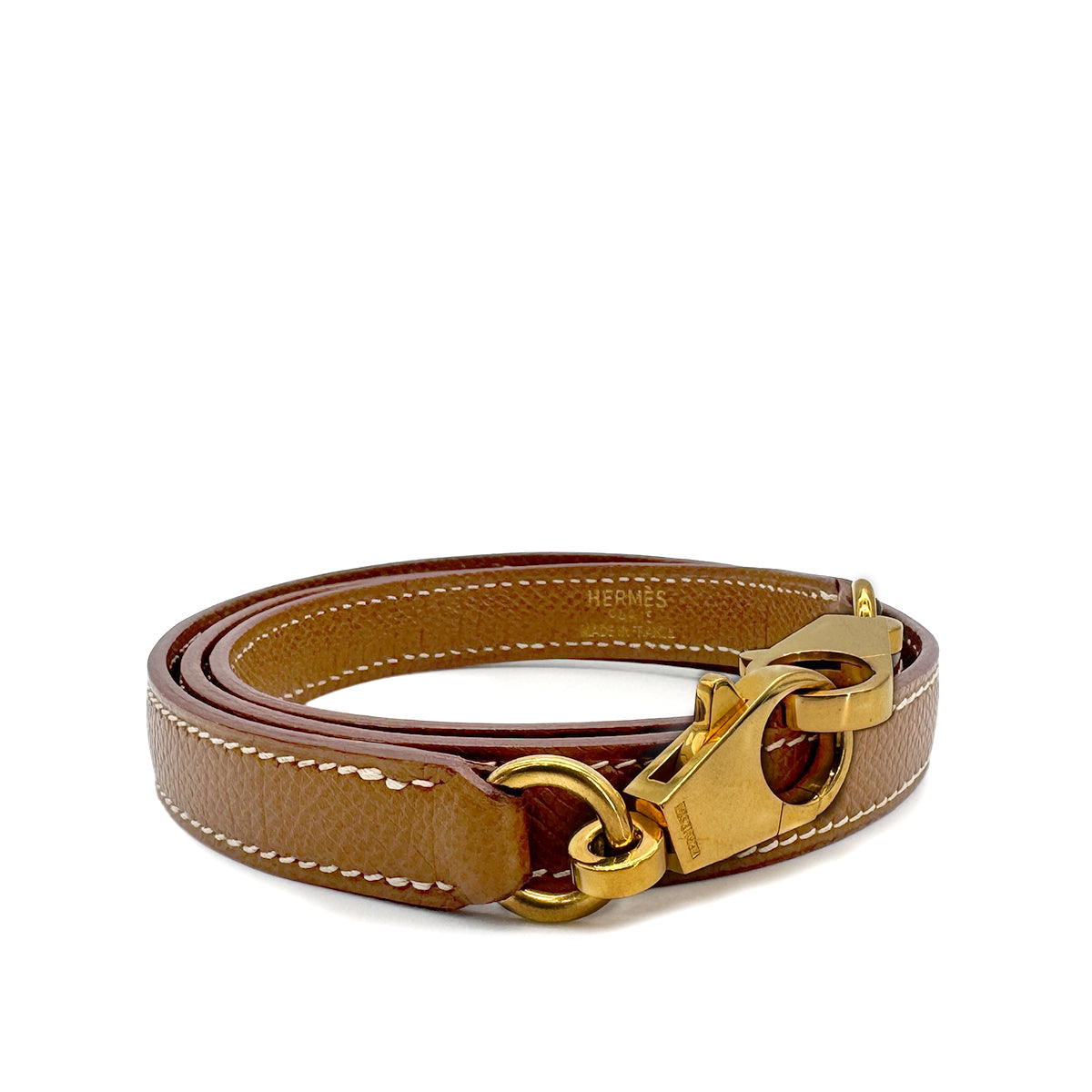 Luxury Promise Japan HERMES KELLY BOLIDE GOLD COURCHEVEL SHOULDER STRAP GHW 90222774