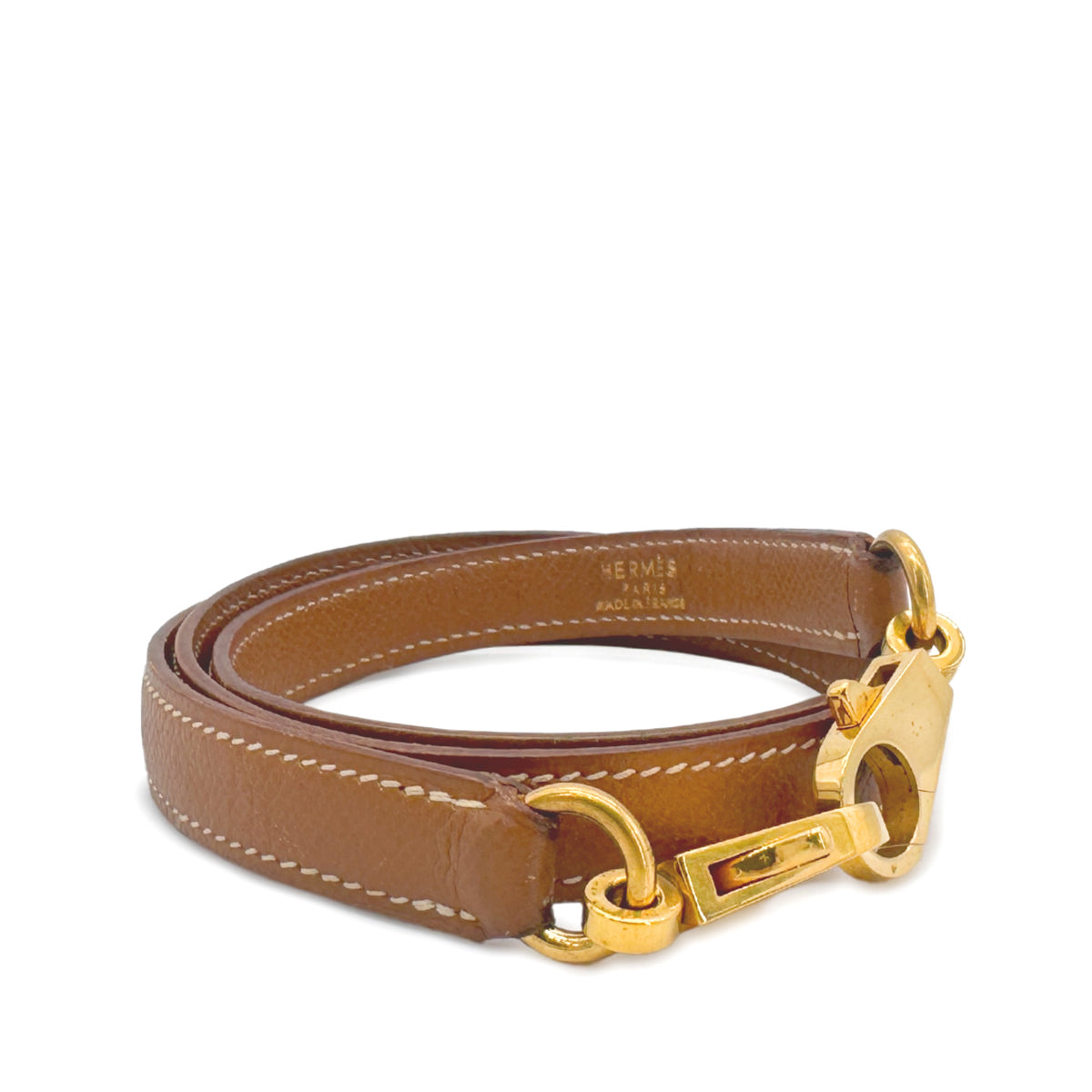 Luxury Promise Japan HERMES KELLY BOLIDE GOLD COURCHEVEL SHOULDER STRAP GHW 90243486