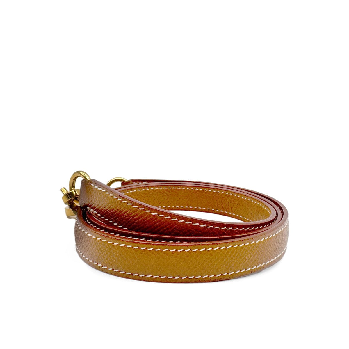 Luxury Promise Japan HERMES KELLY BOLIDE GOLD COURCHEVEL SHOULDER STRAP GHW 90253083