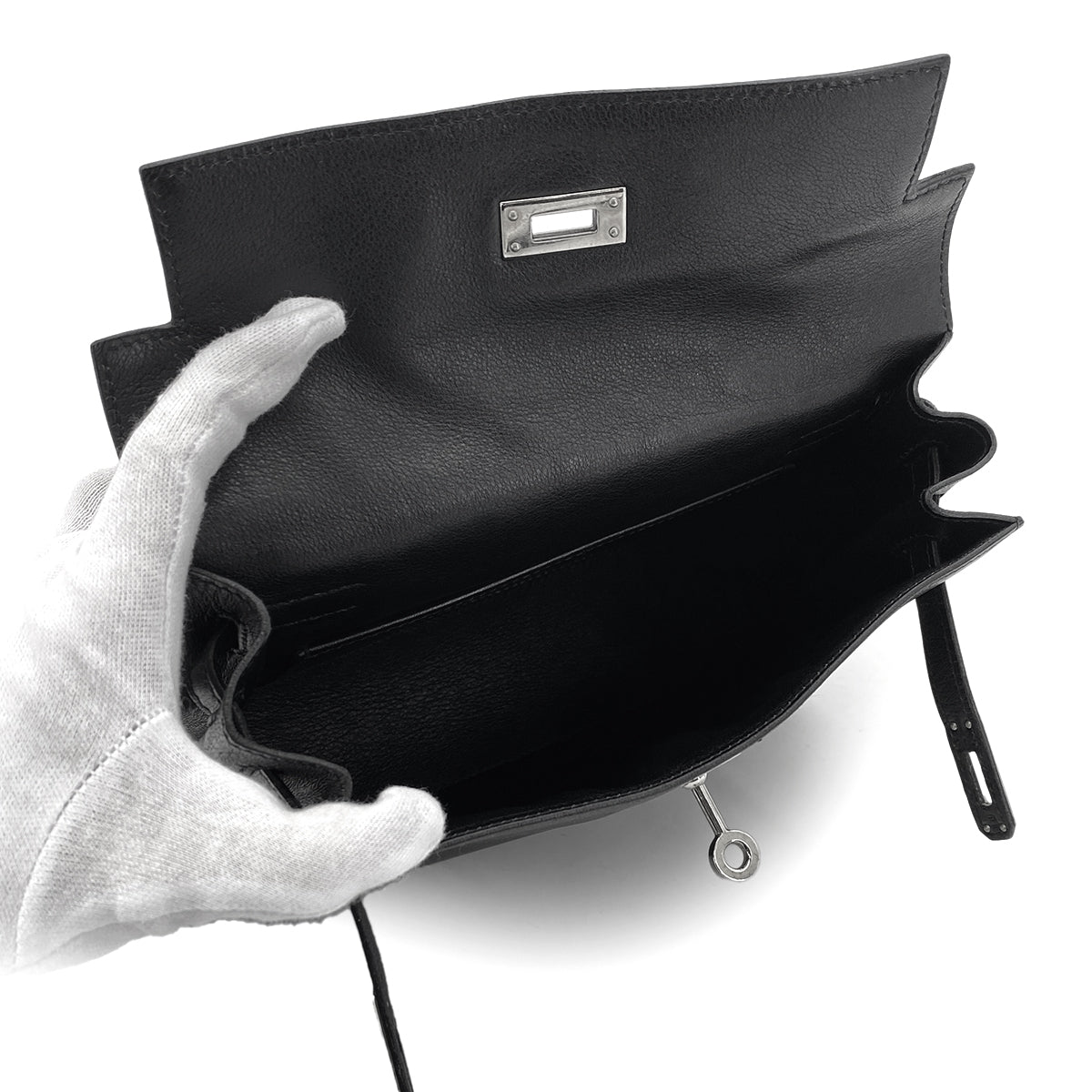 Luxury Promise Japan HERMES KELLY DANCE BLACK EVERCOLOR SHOULDER BAG □K SHW 90301737