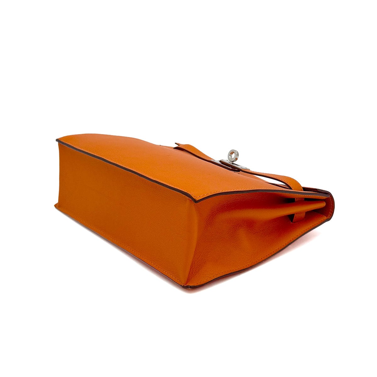 Luxury Promise Japan HERMES KELLY DANCE ORANGE VEAU SWIFT SHOULDER BAG 2008 SQUARE L PALLADIUM HARDWARE 90315867