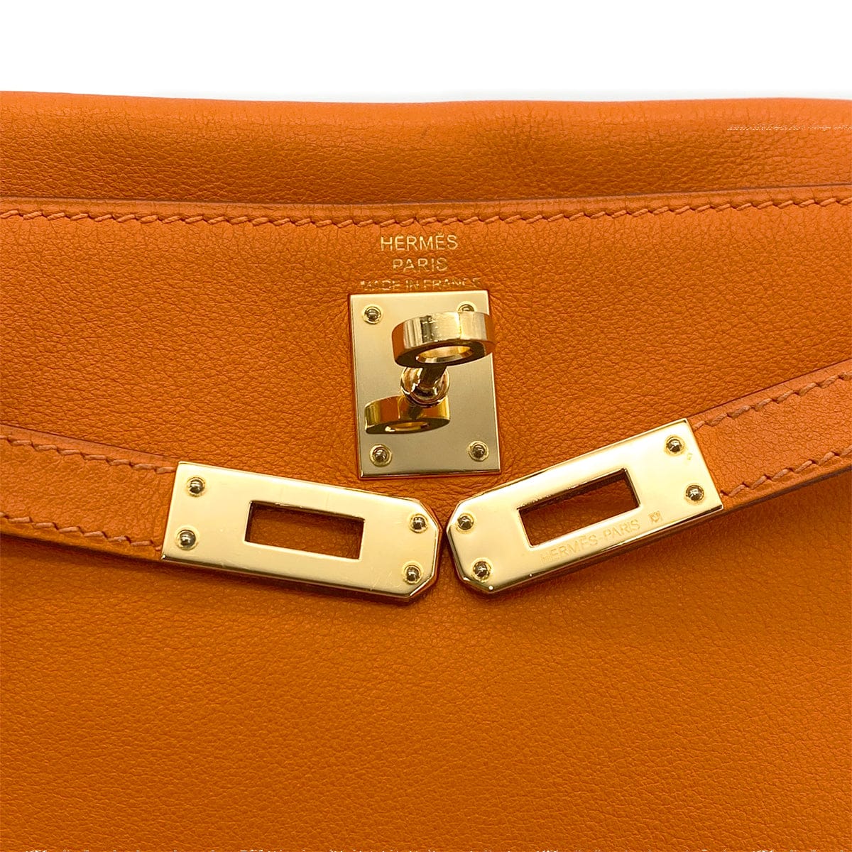Luxury Promise Japan HERMES KELLY DANCE ORANGE VEAU SWIFT SHOULDER BAG □K GHW 90304918