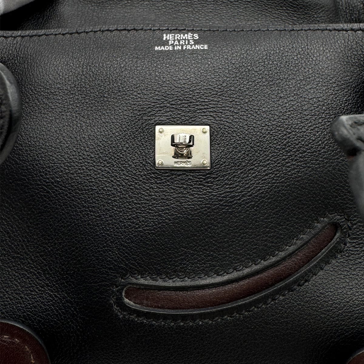 Luxury Promise Japan HERMES KELLY DOLL BLACK VEAU GULLIVER HAND BAG 2000 SQUARE D PALLADIUM HARDWARE 90323974