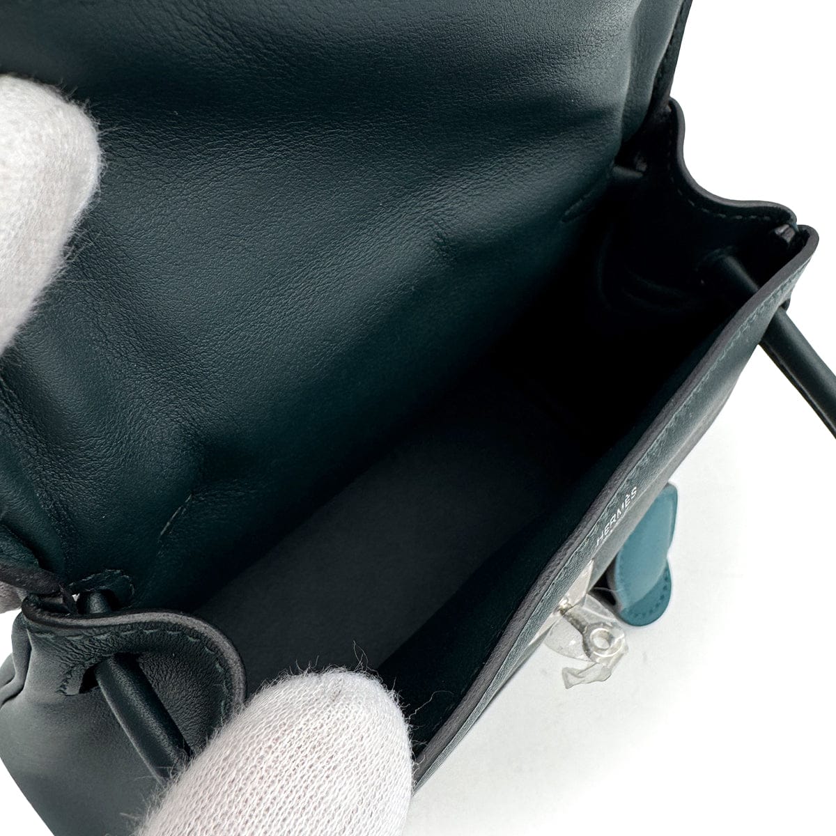 Luxury Promise Japan HERMES KELLY DOLL VERT CYPRESS VERT BOSPHORE VEAU SWIFT HAND BAG 2024 W STAMP PALLADIUM HARDWARE 90318743