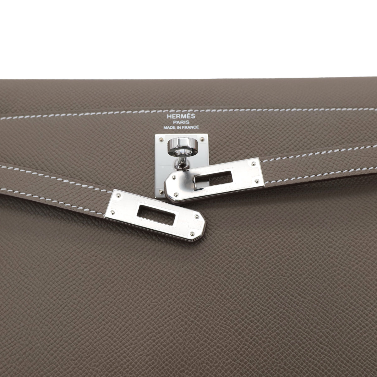 Luxury Promise Japan HERMES KELLY ELAN ETOUPE VEAU MADAME CLUTCH SHOULDER BAG K PHW 90304027