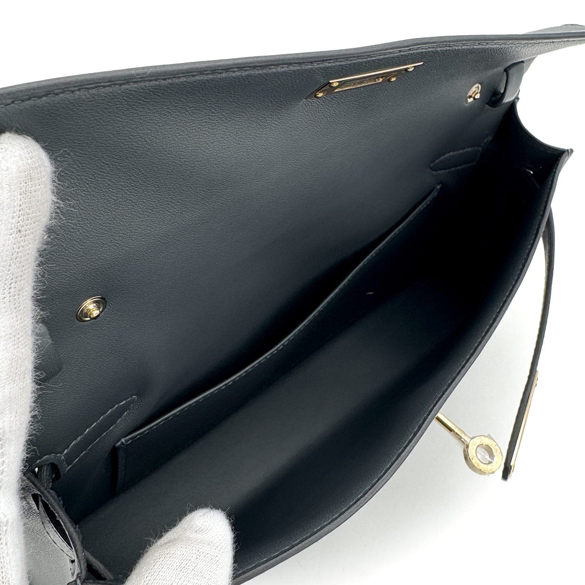 Luxury Promise Japan HERMES KELLY ELAN GRIS MISTY VEAU MADAME CLUTCH SHOULDER BAG K PGHW 90305229