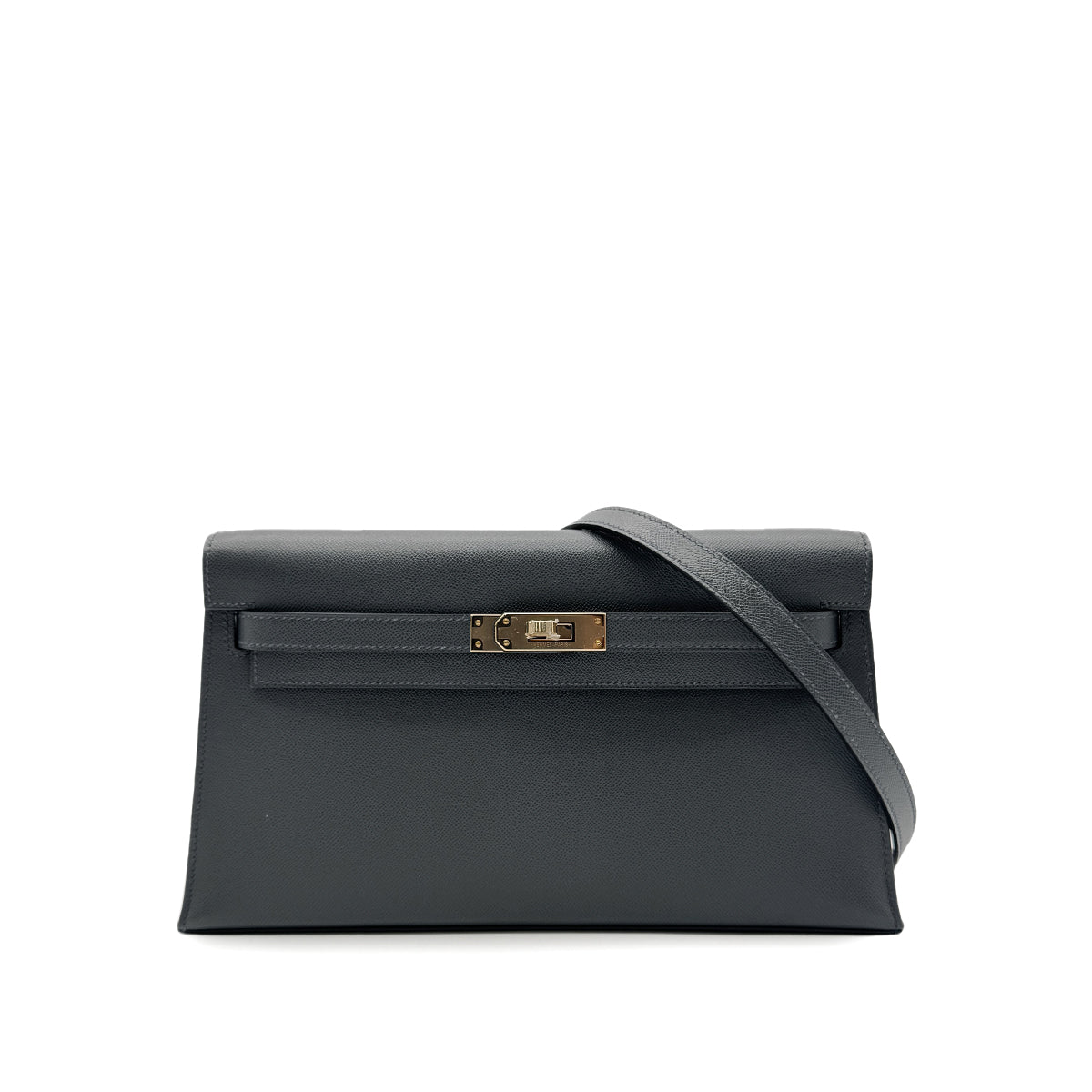 Luxury Promise Japan HERMES KELLY ELAN GRIS MISTY VEAU MADAME CLUTCH SHOULDER BAG W GHW 90303895