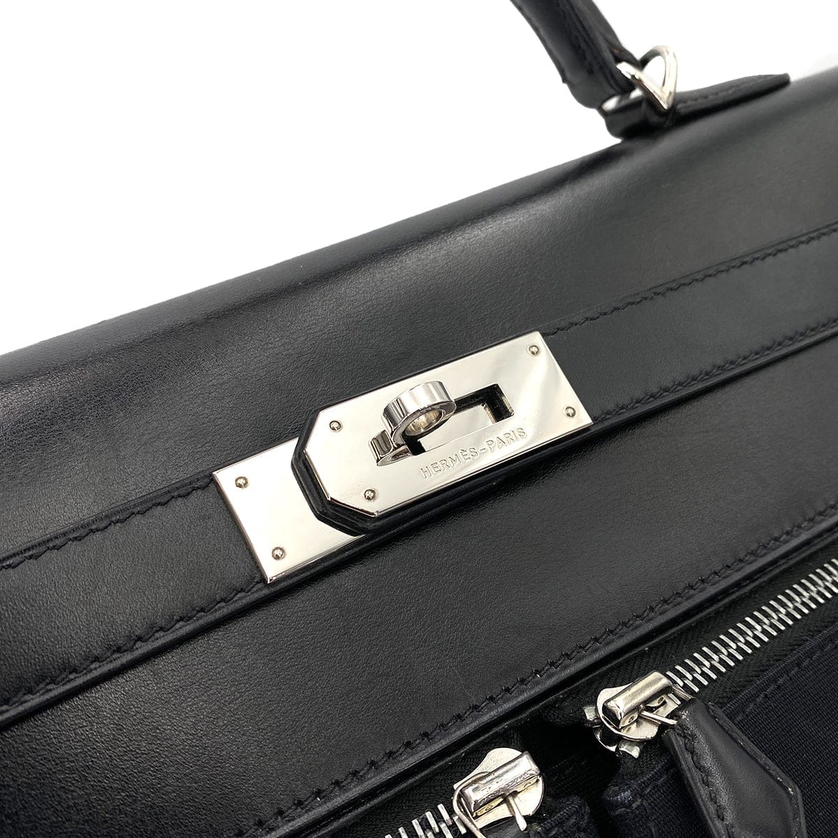 Luxury Promise Japan HERMES KELLY LAKIS 40 BLACK BOXCALF TOILE OFFICIER HAND SHOULDER BAG □H 90230404