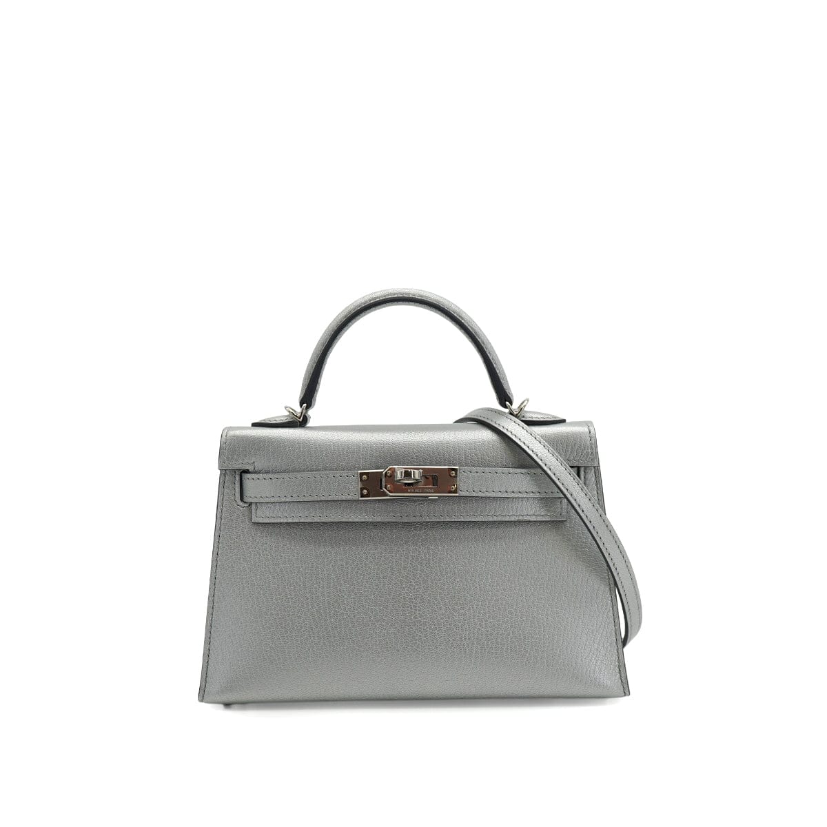Luxury Promise Japan HERMES KELLY MINI 2 ARGENT CHEVRE CHAMKILA HAND SHOULDER BAG 2026 G STAMP PALLADIUM HARDWARE 90342998