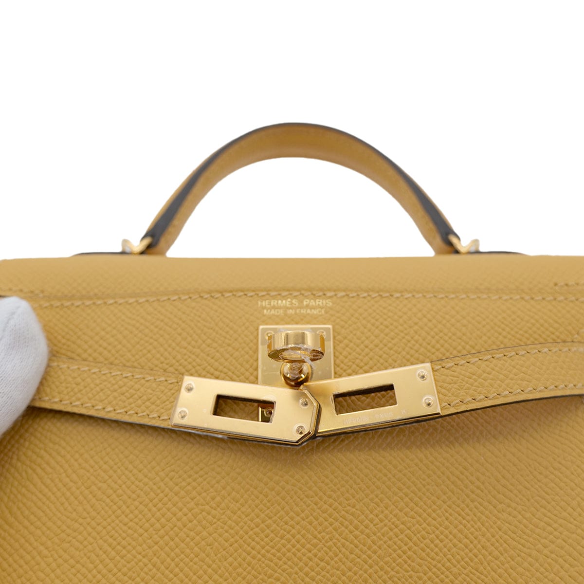 Luxury Promise Japan HERMES KELLY MINI 2 PAILLE VEAU EPSOM HAND SHOULDER BAG K GHW 90301625