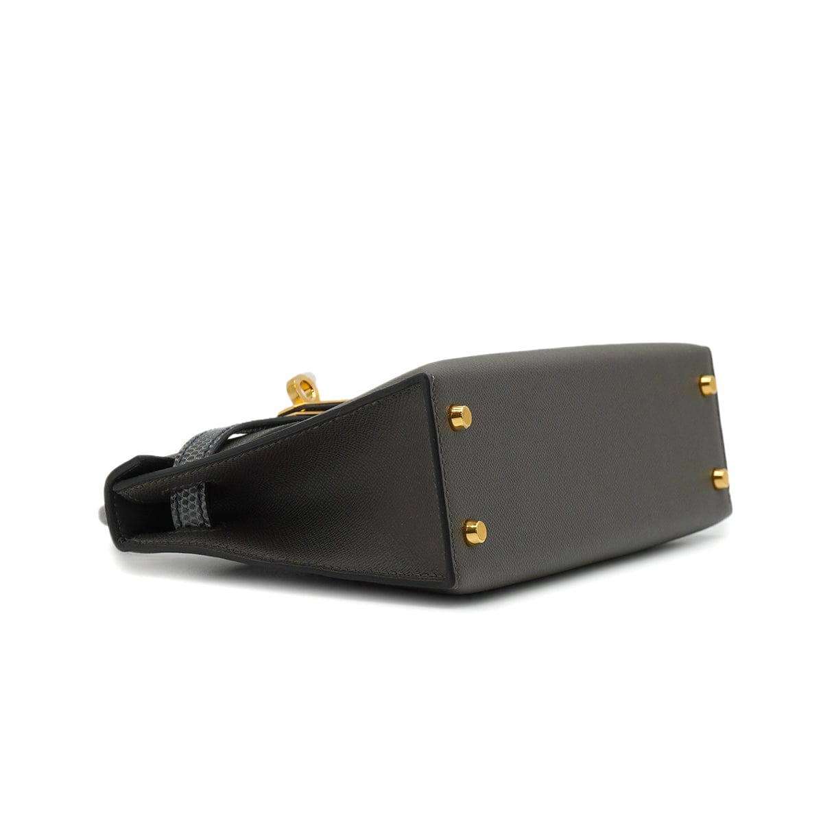 Luxury Promise Japan HERMES KELLY MINI 2 TOUCH SELLIER GRAPHITE ARDOISE VEAU MADAME LIZARD HAND SHOULDER BAG 2023 B STAMP GOLD HARDWARE 90345158