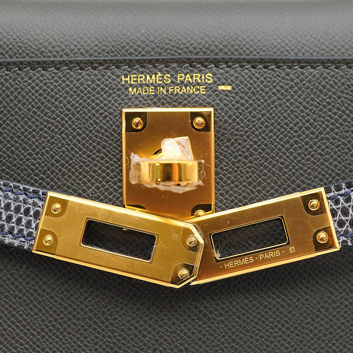 Luxury Promise Japan HERMES KELLY MINI 2 TOUCH SELLIER GRAPHITE ARDOISE VEAU MADAME LIZARD HAND SHOULDER BAG 2023 B STAMP GOLD HARDWARE 90345158