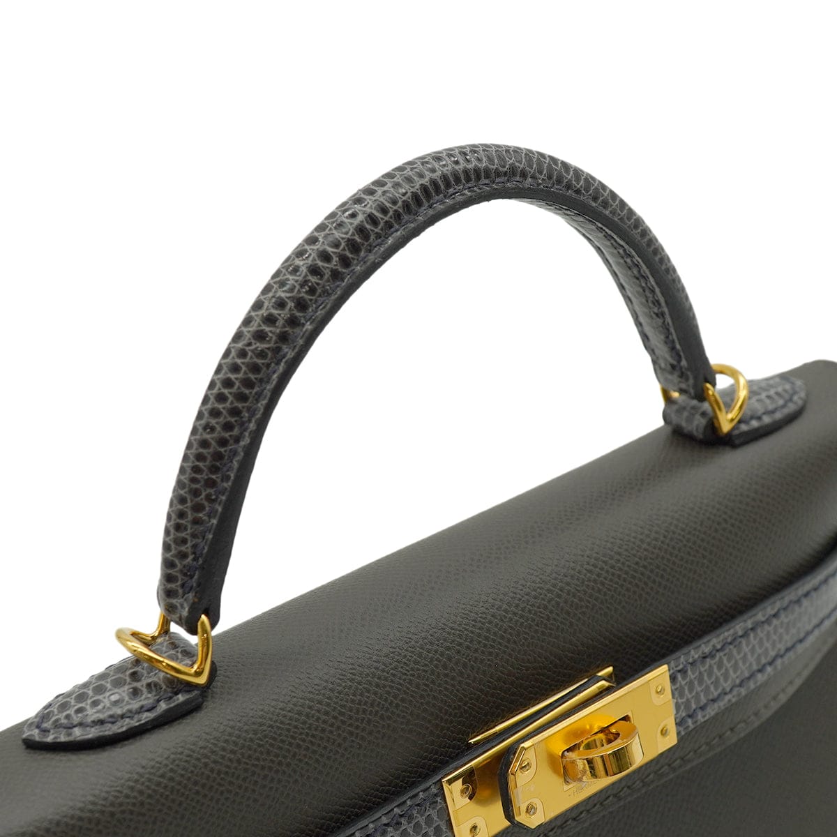 Luxury Promise Japan HERMES KELLY MINI 2 TOUCH SELLIER GRAPHITE ARDOISE VEAU MADAME LIZARD HAND SHOULDER BAG 2023 B STAMP GOLD HARDWARE 90345158
