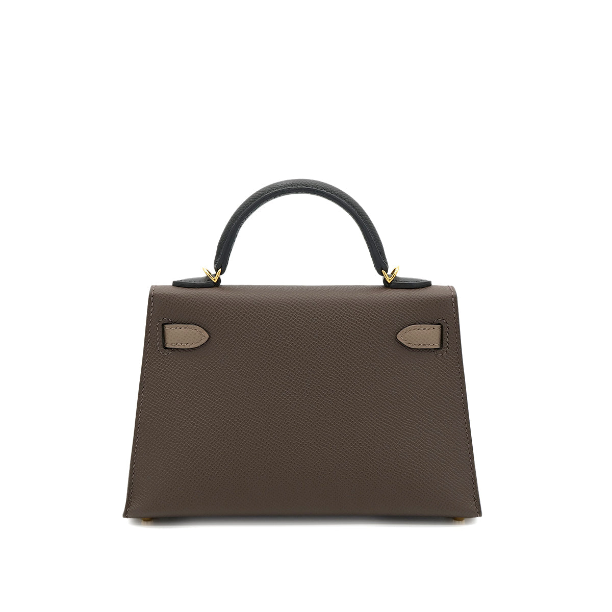 Luxury Promise Japan HERMES KELLY MINI 2 TRICOLORE ECORCE ETOUPE BLACK VEAU EPSOM HAND SHOULDER BAG B GHW 90303317