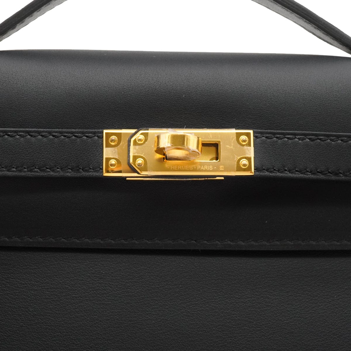 Luxury Promise Japan HERMES KELLY POCHETTE SELLIER BLACK VEAU SWIFT HAND BAG 2024 W STAMP GOLD HARDWARE 90331852