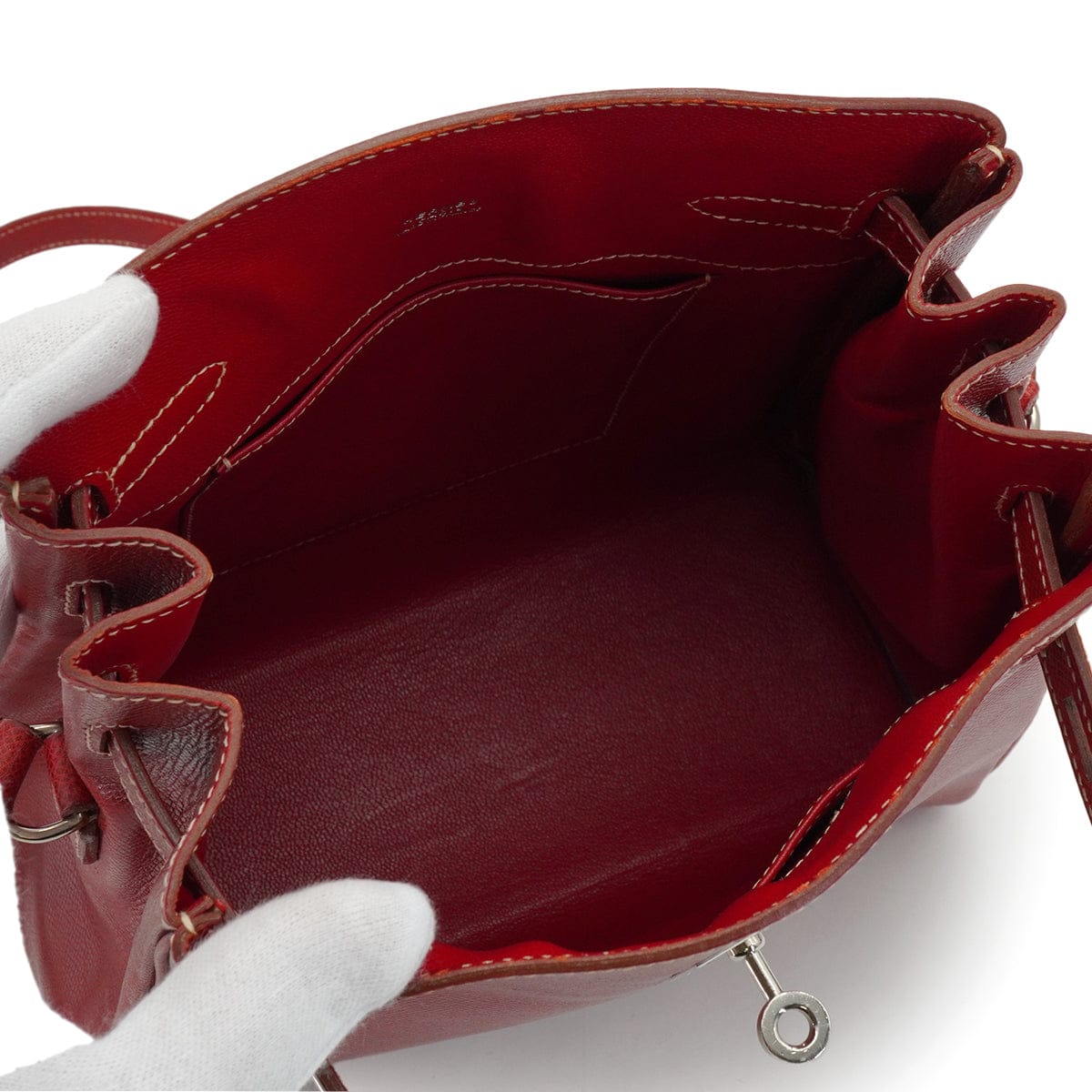 Luxury Promise Japan HERMES KELLY SPORTS MM ROUGE H LISSE SHOULDER BAG 2001 SQUARE E PALLADIUM HARDWARE 90339635