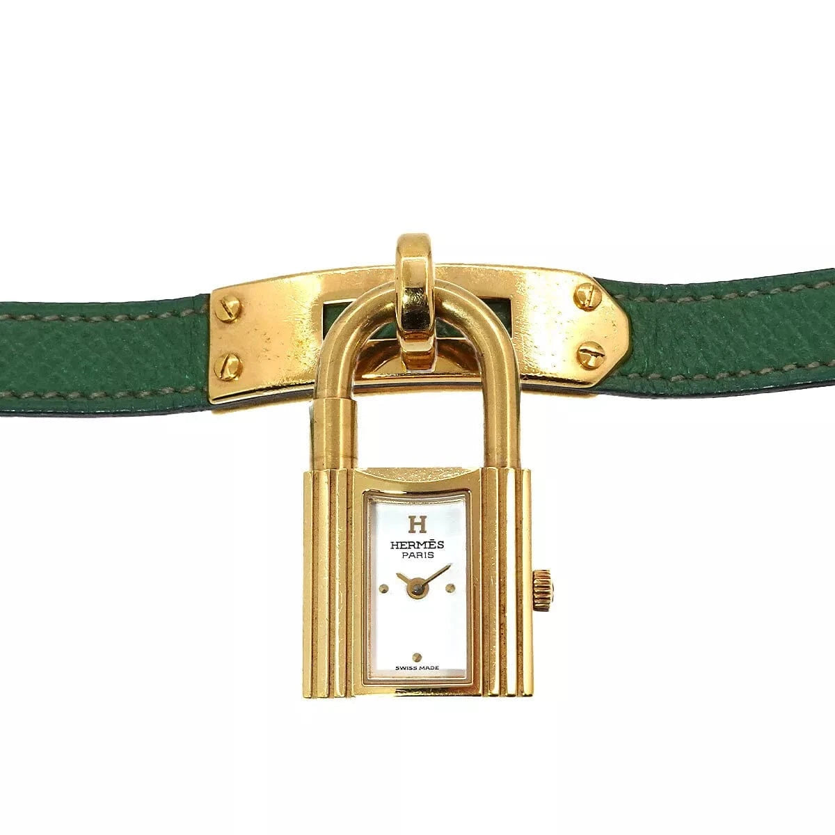 Luxury Promise Japan HERMES Kelly Watches Quartz White Dial Vintage Cadena Ladies Watch 90260522