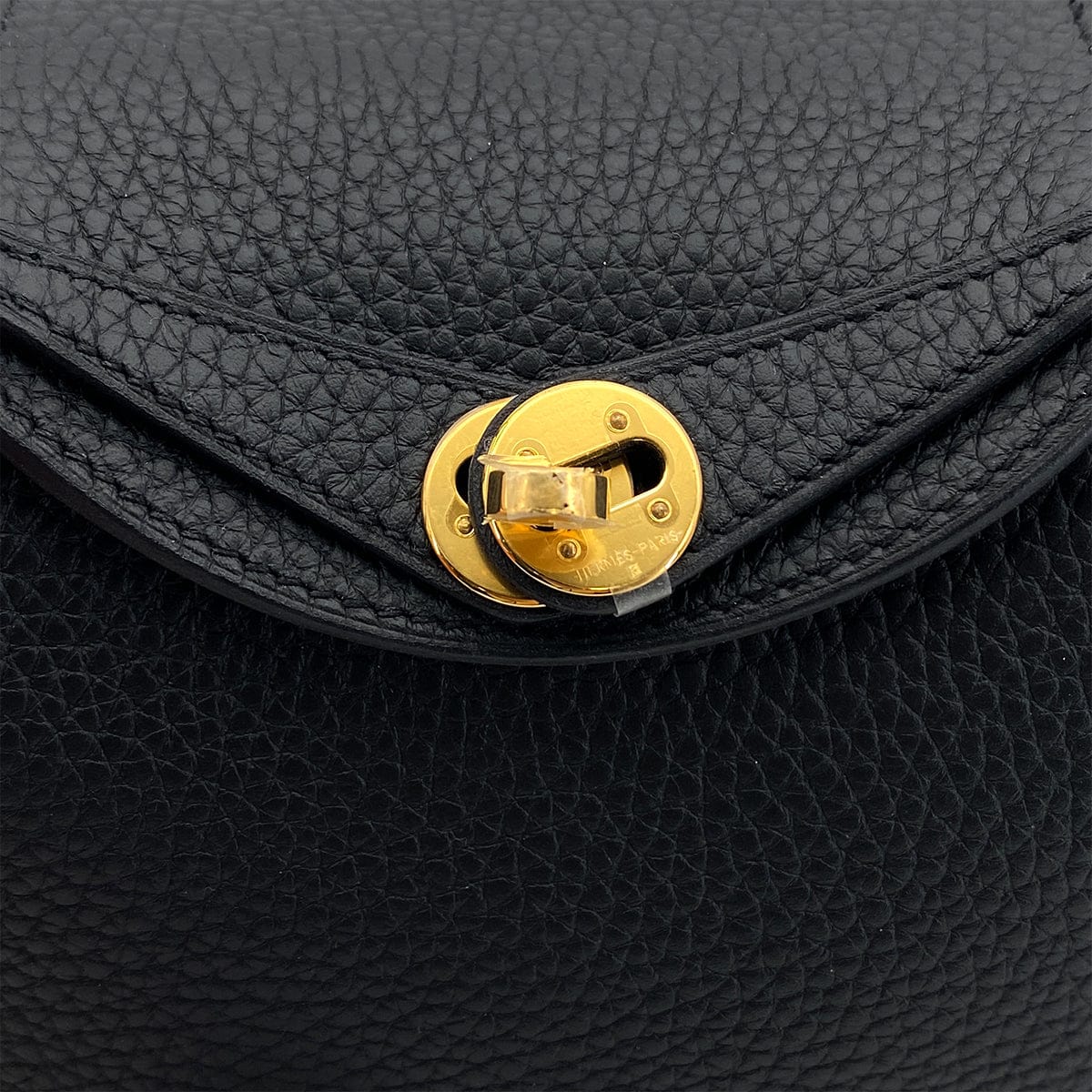 Luxury Promise Japan HERMES LINDY MINI BLACK TAURILLON CLEMENCE SHOULDER BAG 2025 K STAMP GOLD HARDWARE 90327289