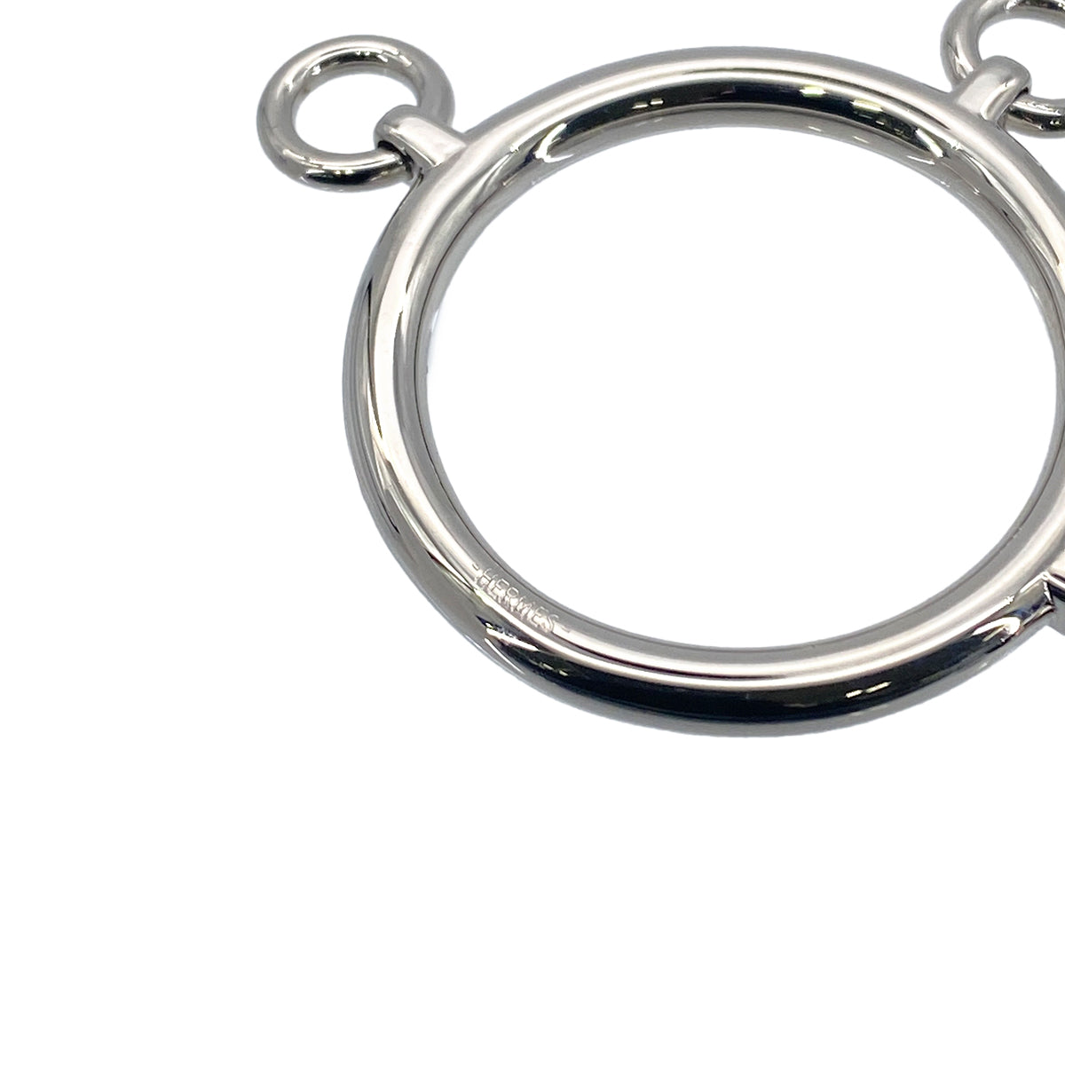 Luxury Promise Japan HERMES MEGA LOOP SCARF RING SILVER ACCESSORY 90276716