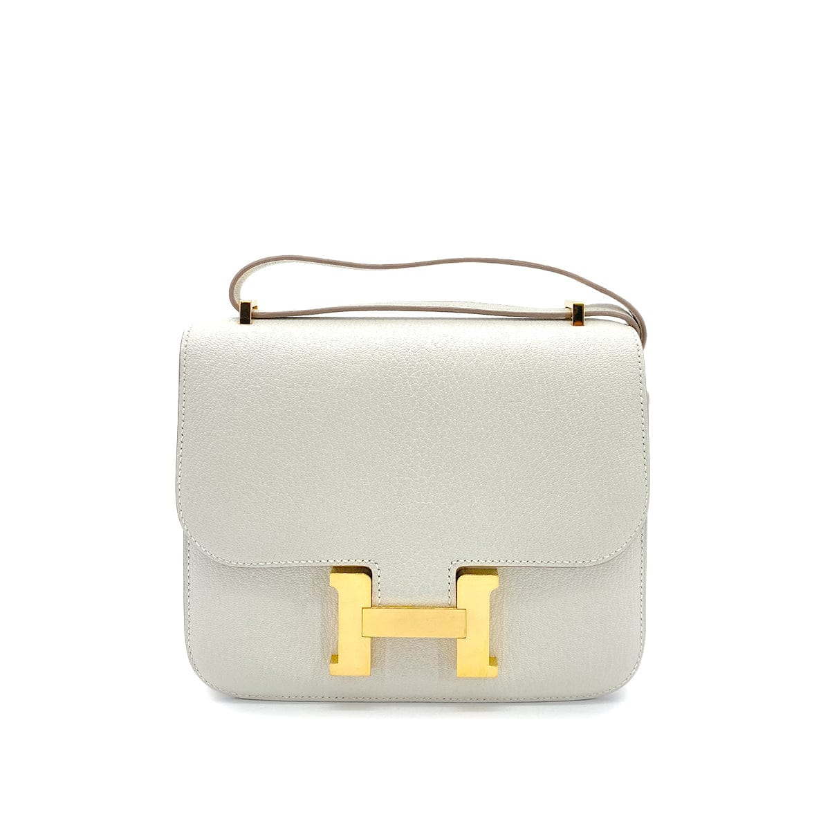 Luxury Promise Japan HERMES MINI CONSTANCE 18 MUSHROOM CHEVRE SHOULDER BAG B GHW 90243210