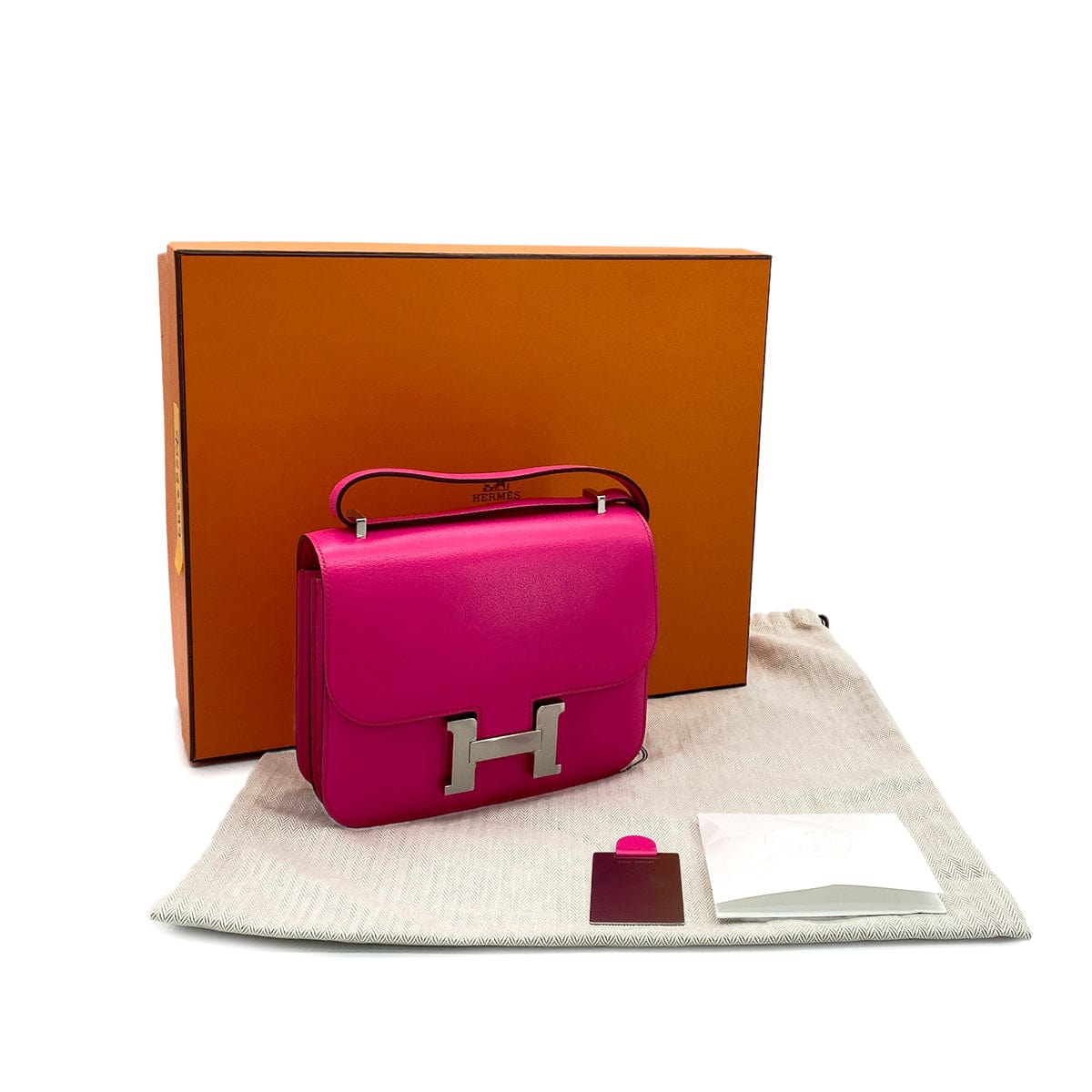 Luxury Promise Japan HERMES MINI CONSTANCE 3 MINI 18 ROSE POP CHEVRE SHOULDER BAG B SHW 90284399