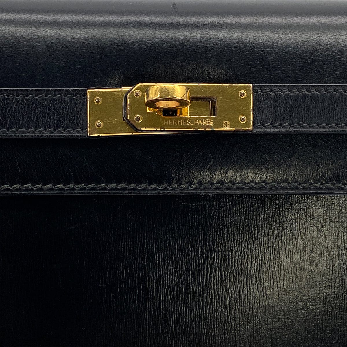 Luxury Promise Japan HERMES MINI KELLY 20 SELLIER BLACK BOX CALF SHOULDER BAG 1987 CIRCLE Q GOLD HARDWARE 90311979
