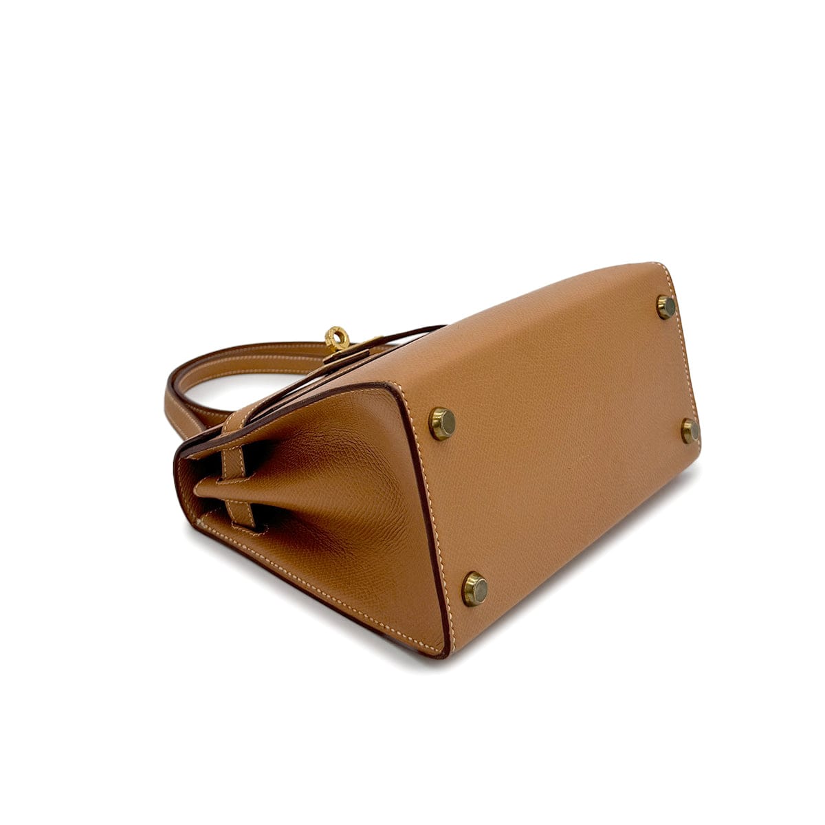 luxury promise japan HERMES MINI KELLY 20 SELLIER NATUREL COUCHEVEL SHOULDER BAG 〇P GOLD HARDWARE 90313336
