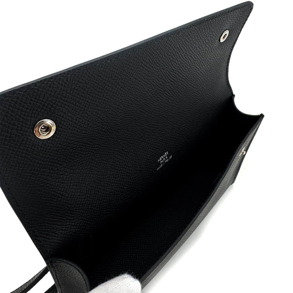 Luxury Promise Japan HERMES NAPPE TO GO BLACK EPSOM W 90283458