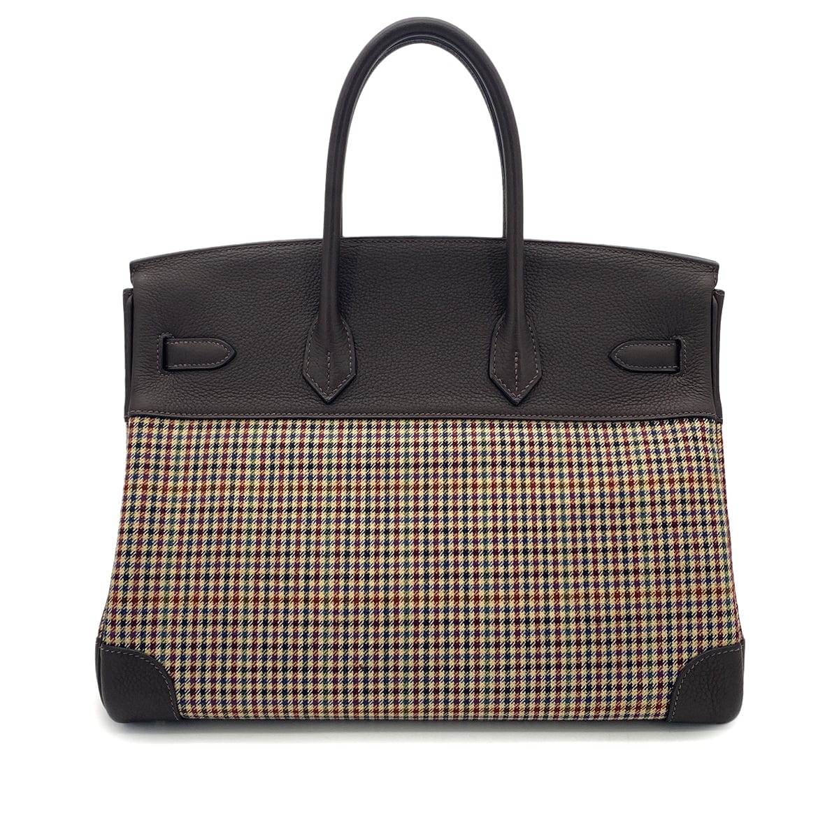 Luxury Promise Japan HERMES PARIS COLLECTION DEFILE LIMITED BIRKIN 35 LAINAGE EBENE TAURILLON CLEMENCE CARREAUX □K 90282053