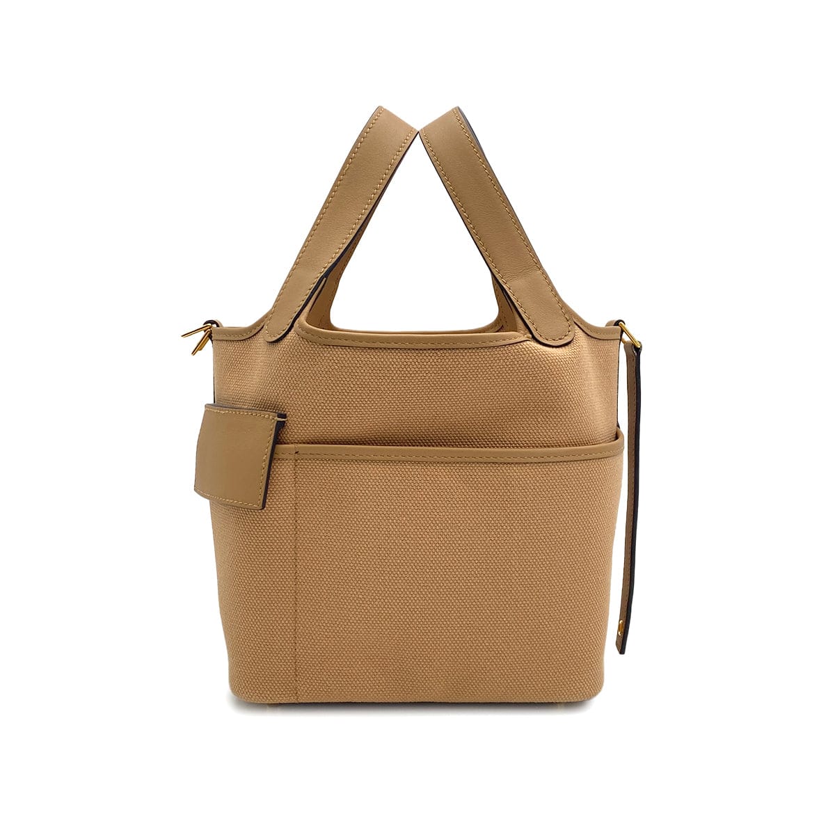 Luxury Promise Japan HERMES PICOTIN LOCK 18 PM CARGO POCKET CHAI TOILE H VEAU SWIFT 2022 U GOLD HARDWARE 90312621