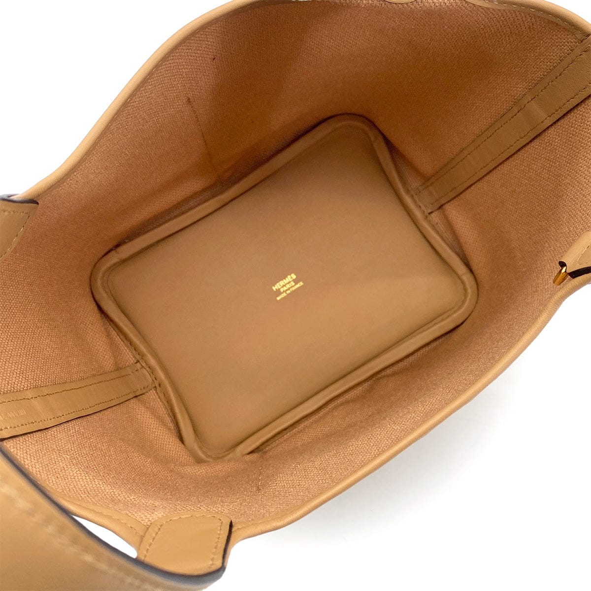 Luxury Promise Japan HERMES PICOTIN LOCK 18 PM CARGO POCKET CHAI TOILE H VEAU SWIFT 2022 U GOLD HARDWARE 90312621