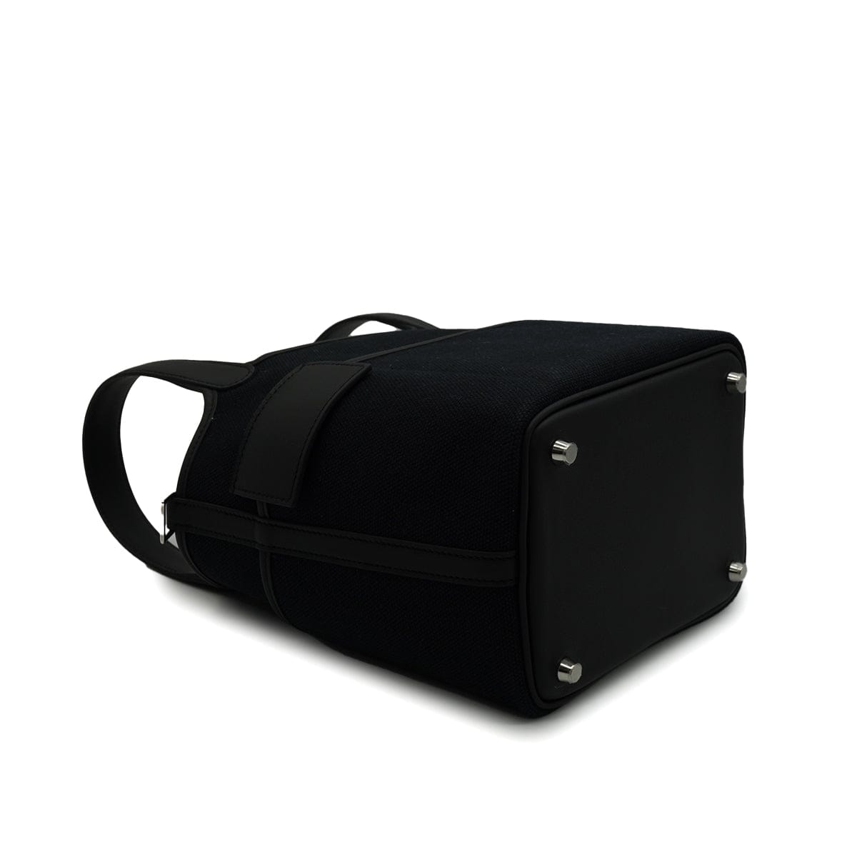 Luxury Promise Japan HERMES PICOTIN LOCK 18 PM CARGO POCKET NAVY BLACK TOILE GOELAND VEAU SWIFT 2026 G STAMP PALLADIUM HARDWARE 90346639