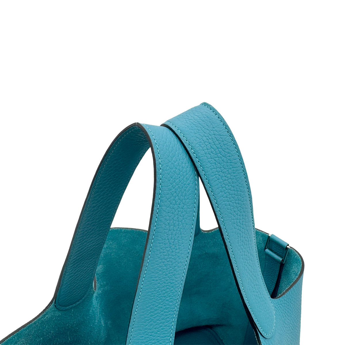 Luxury Promise Japan HERMES PICOTIN LOCK GM TURQUOISE TAURILLON CLEMENCE HAND BAG T SHW 90296214