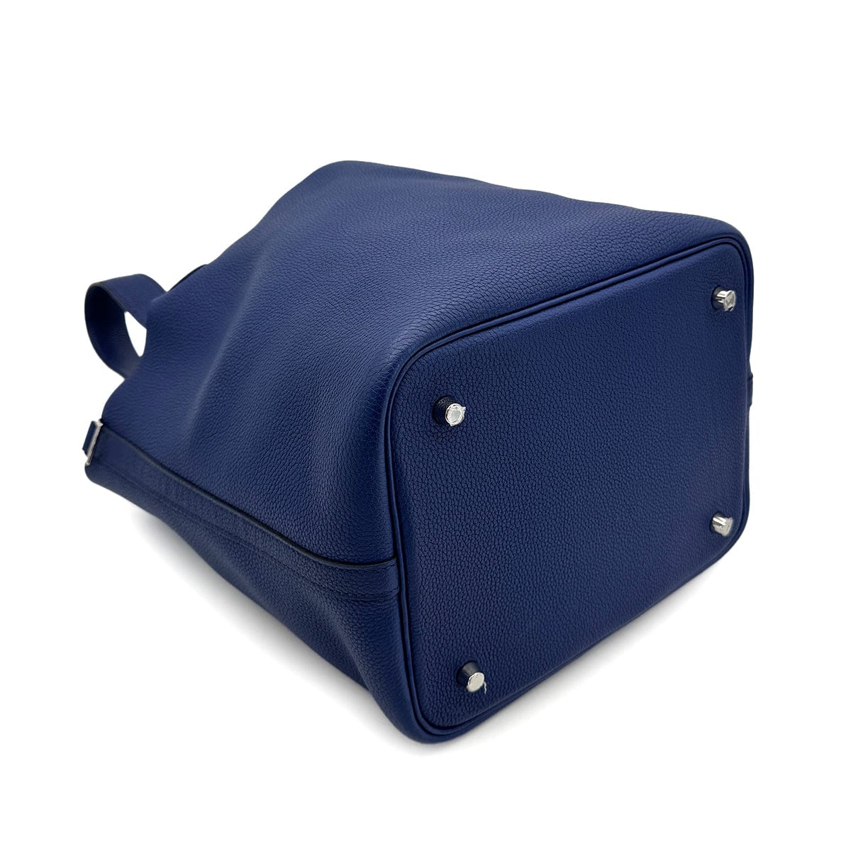 Luxury Promise Japan HERMES PICOTIN LOCK MM BLUE ENCRE TAURILLON CLEMENCE HAND BAG D 90301099