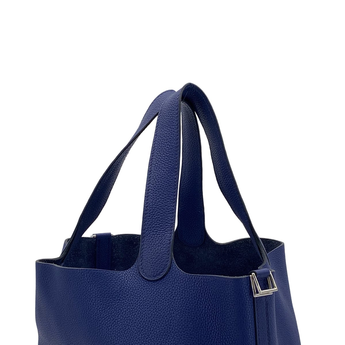 Luxury Promise Japan HERMES PICOTIN LOCK MM BLUE ENCRE TAURILLON CLEMENCE HAND BAG D 90301099