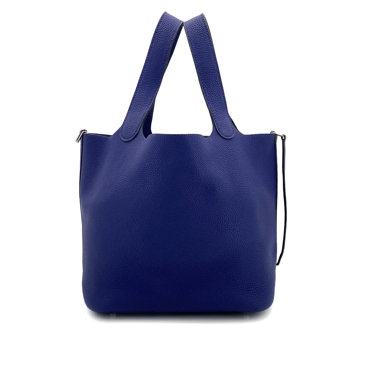 Luxury Promise Japan HERMES PICOTIN LOCK MM BLUE ENCRE TAURILLON CLEMENCE HAND BAG D 90301099