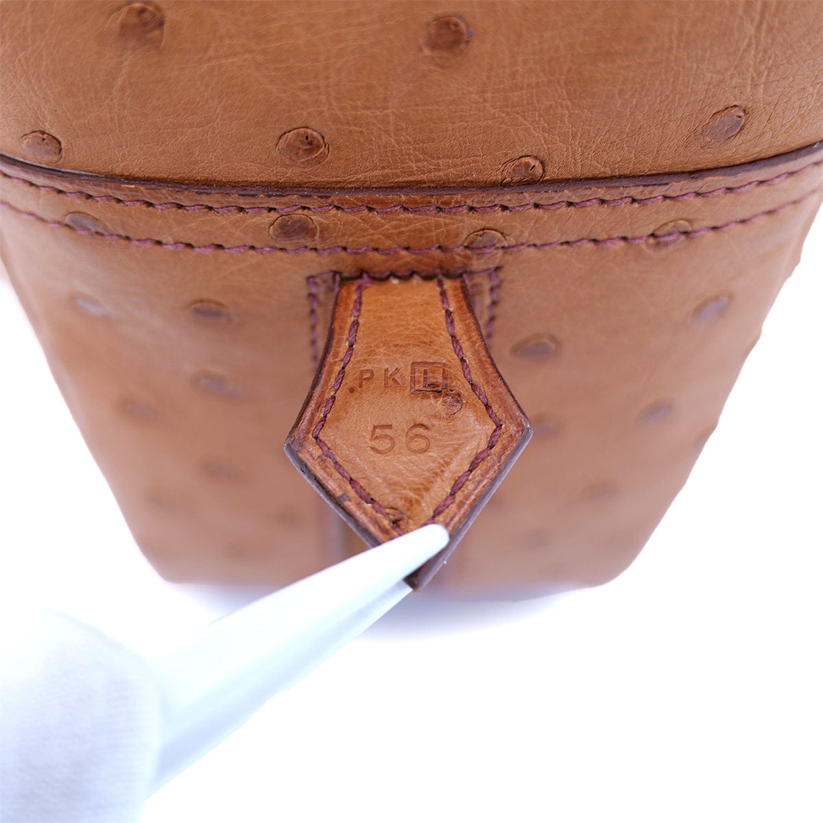 Luxury Promise Japan HERMES PLUME 28 CHESTNUT OSTRICH HAND BAG □L SHW 90300864