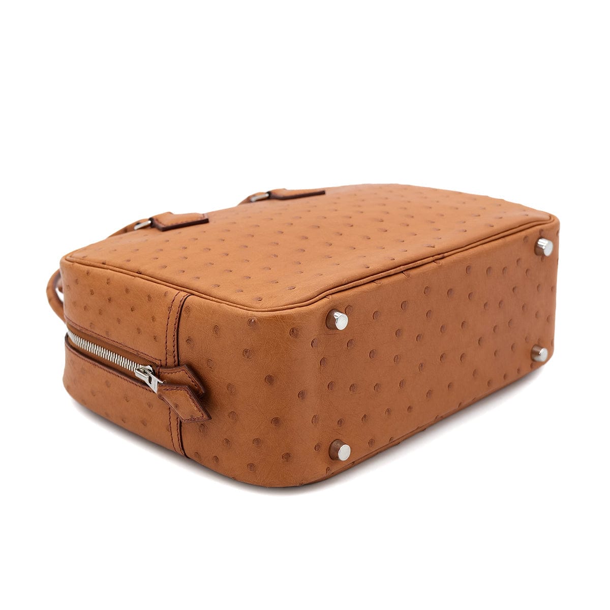 Luxury Promise Japan HERMES PLUME 28 CHESTNUT OSTRICH HAND BAG □L SHW 90300864