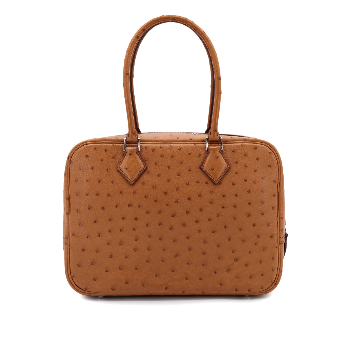 Luxury Promise Japan HERMES PLUME 28 CHESTNUT OSTRICH HAND BAG □L SHW 90300864