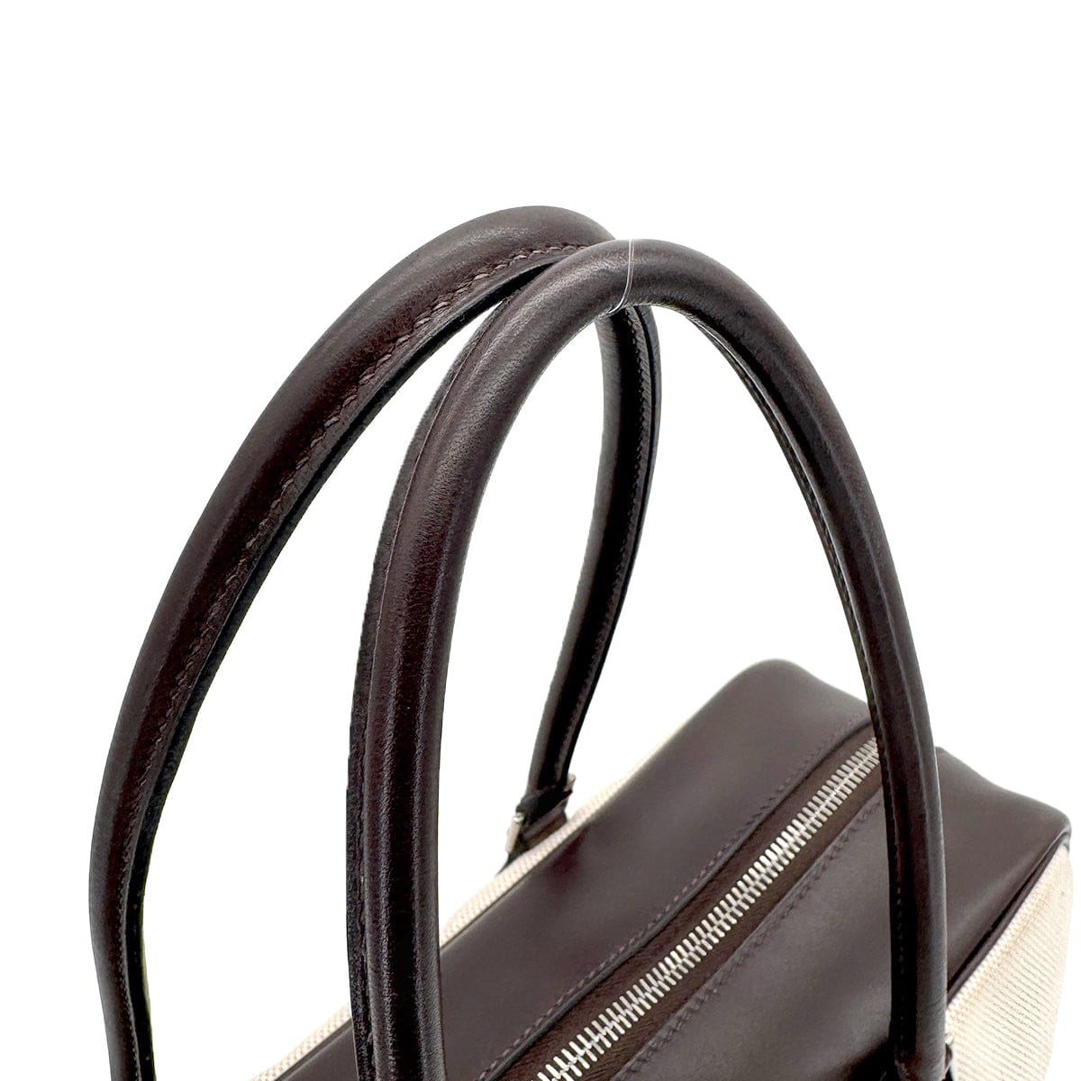 Luxury Promise Japan HERMES PLUME 32 CHOCOLAT TOILET H VEAU SWIFT HAND BAG 2002 SQUARE F PALLADIUM HARDWARE 90318614