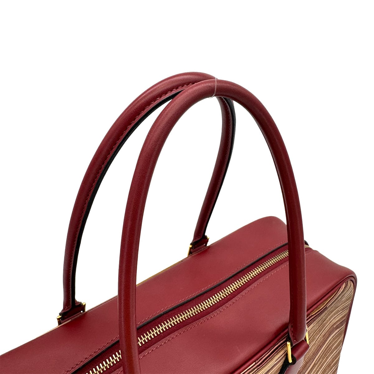 Luxury Promise Japan HERMES PLUME 32 ROUGE H CHAMONIX VIBRATO HAND BAG □E GOLD HARDWARE 90307993