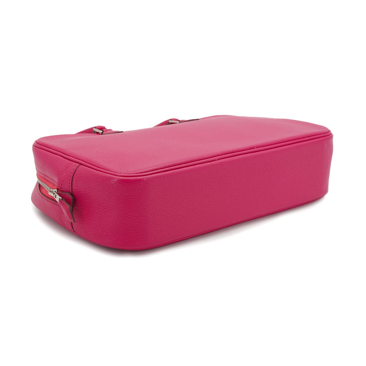 Luxury Promise Japan HERMES PLUME ELAN 28 FUCHSIA PINK CHEVRE HAND BAG 2006 SQUARE J PALLADIUM HARDWARE 90335834